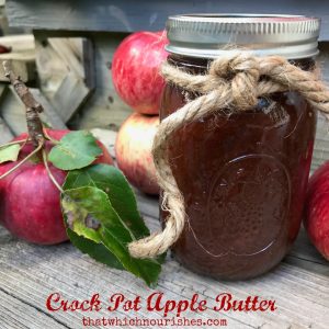 Crock Pot Apple Butter -- Spicy, delicious Apple Butter that practically makes itself in the crock pot. | thatwhichnourishes.com