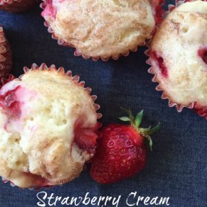 Strawberry Cream Cheese Muffins -- Cream cheese makes these muffins special with a softer, lighter texture than other muffins. Strawberries take them over the top to make them the best muffins you'll ever eat. | thatwhichnourishes.com