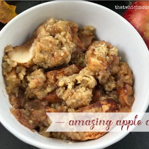 Amazing Apple Crisp -- classic apple crisp, but better because of extra cinnamon and a perfect crispy oatmeal topping | thatwhichnourishes.com