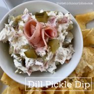 Dill Pickle Dip -- Does it get better than dill pickles, garlic and ham combined to make your potato chips happier than they've ever been? Forget French Onion. Pickle Dip is the way to dip! | thatwhichnourishes.com