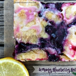 Lemony Blueberry Bars -- Rich, gooey, yummy blueberry filling ribboned into a cake that's so decadent it passes even through these lips that hate cake. Add the lemony glaze that reminds me of lemon pound cake and you have dessert perfection. | thatwhichnourishes.com