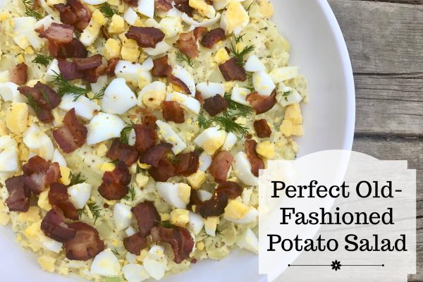 Perfect Old Fashioned Potato Salad -- Classic ingredients like mayo and mustard, onions and celery, bacon, eggs and potatoes come together in a marriage made most certainly in the summertime. | thatwhichnourishes.com
