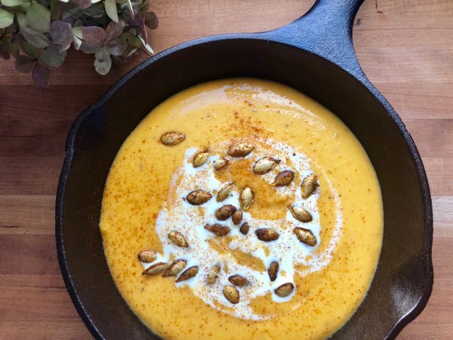 Butternut Squash Bisque -- Velvety smooth and savory with warm spices, this Butternut Squash Bisque is rich and elegant yet easy to prepare. | thatwhichnourishes.com