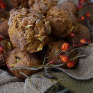 Pumpkin Streusel Muffins with Apple