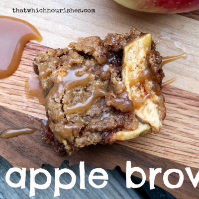 Apple Brownies -- Cinnamon and juicy apples make these moist brownies a perfect dessert, just add ice cream! | thatwhichnourishes.com