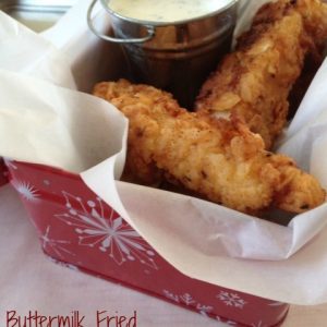 Buttermilk Fried Chicken Tenders -- All of the crispy, seasoned pleasure you want from perfectly fried chicken with none of the guilt. Read more for our secret! |thatwhichnourishes.com