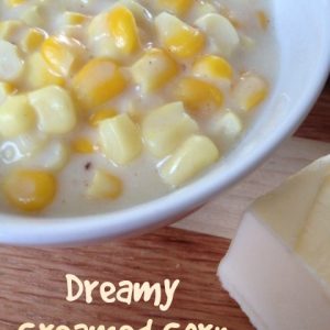Dreamy Creamed Corn -- Just like the title says, this is my version of that bbq place side that we all love! | thatwhichnourishes.com