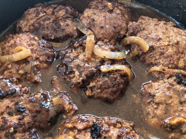 Simply Scrumptious Salisbury Steak -- The world needs this steak. Wholesome, nutritious, savory, real food your grandma would make you if she could. This is steak smothered in goodness. | thatwhichnourishes.com