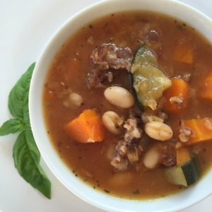 Sausage and Lentil Soup -- A hearty, savory soup packed with sausage, beans, lentils, and veggies. | thatwhichnourishes.com