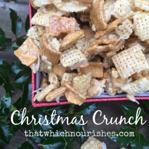 Christmas Crunch -- Gooey, sweet, crunchy, can't leave it alone amazingness. One bite and you'll be hooked!! Sorry, not sorry! | thatwhichnourishes.com
