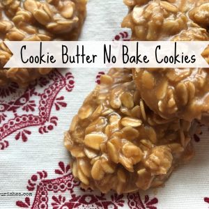 Cookie Butter No Bakes -- Cookie Butter No Bake Cookies have the classic oatmeal chew of no-bakes with a cinnamon-y, shorbread-y, delightful new flavor that will certainly make you a convert from traditional chocolate. | thatwhichnourishes.com