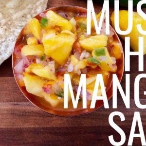 Must-Have Mango Salsa -- A delightful blend of sweet and a bit spicy (totally adjustable to taste) and comes together in minutes. Great on fish or chicken or as a snack! | thatwhichnourishes.com