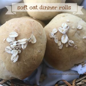 Soft Oat Dinner Rolls -- Made with cooked oats and sweetened with a bit of molasses, these soft rolls will quickly become a staple at your house. They also make delicious hamburger buns! | thatwhichnourishes.com