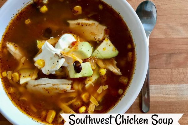 Southwest Chicken Soup -- All the nourishment of a rich chicken soup with all the flavors and spice of the Southwest, this Chicken Tortilla Soup is a hearty, nutritious meal. | thatwhichnourishes.com