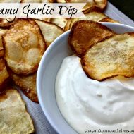Creamy Garlic Dip -- Perfect in its simplicity, this three ingredient dip is classy and delicious. | thatwhichnourishes.com