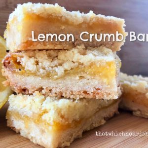 Lemon Crumb Bars -- Tart, bright and as lemony-delicious as a dessert can get, these Lemon Crumb Bars with their soft, buttery crumbs and lemon curd filling are quick to make and quicker to disappear! | thatwhichnourishes.com