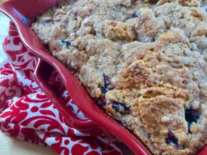 Blueberry Buckle -- Just like your grandma would have made, this is a moist, tender cake studded with blueberries and blanketed with a buttery, cinnamony streusel. | thatwhichnourishes.com