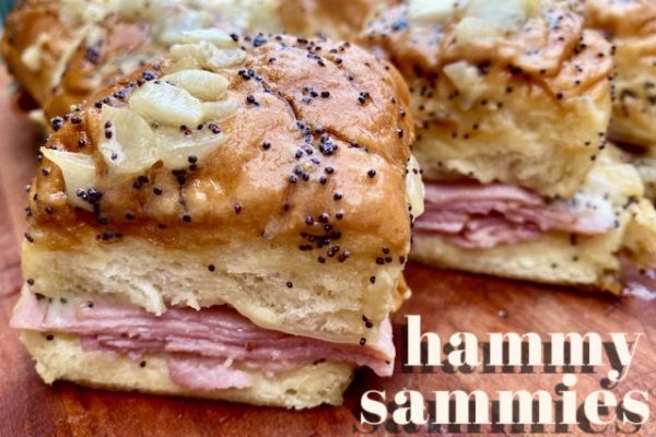 Hammy Sammies -- Cheesy perfect little ham sandwiches for a group with a simple, special sauce that you just have to taste to believe! Made on little hawaiian rolls, these little babies are the perfect combination of sweet and savory goodness. | thatwhichnourishes.com