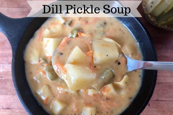 Dill Pickle Soup -- A hearty, delicious twist on soup starring the delightful dill pickle! Easy to make with pantry ingredients and easy on the budget as well! | thatwhichnourishes.com