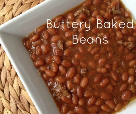 Buttery Baked Beans -- These Buttery Baked Beans are savory and buttery and studded with bits of ground beef and seasonings, these beans are just perfect in their own way. | thatwhichnourishes.com