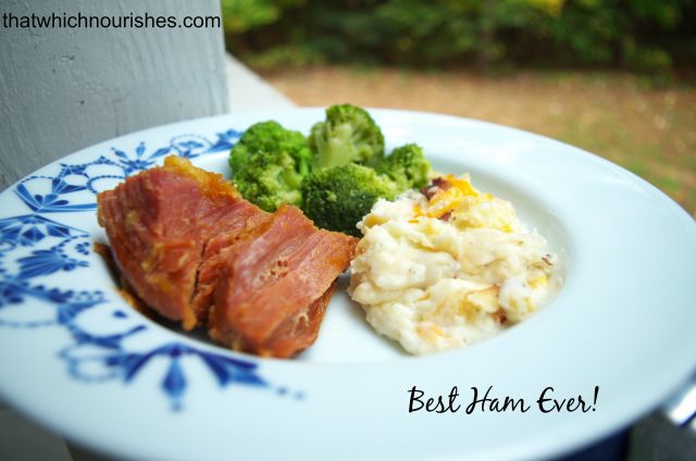 Best Ham Ever -- two little ingredients and you have rich, juicy ham that you'l never forget | Best Ham Ever -- two little ingredients and you have rich, juicy ham that you'l never forget | thatwhichnourishes.com
