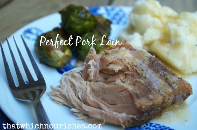 Perfect Pork Loin -- tender, savory pork loin made perfectly in the crock pot with just a few ingredients | thatwhichnourishes.com