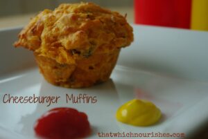 Cheeseburger Muffins -- Filled with all of your cheeseburger favorites like ground beef and ketchup, mustard, and oozy, gooey cheese they are perfect for lunch at home or on the go, or a fun little party appetizer | thatwhichnourishes.com
