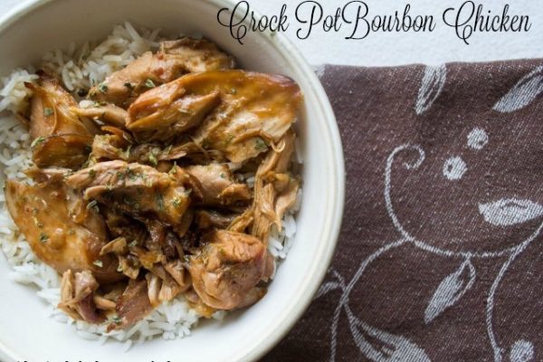 Crock Pot Bourbon Chicken -- The crock pot meal you dream of. Chicken thighs bathe in flavors that will make your mouth sing and your dinner easy as can be. Make the whole family happy with this meal! | thatwhichnourishes.com
