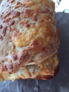 Cheese Bread -- Soft white bread studded with three goozing cheeses. This will make the most amazing bread you've ever eaten fresh, toasted, or used for sandwiches.| thatwhichnourishes.com