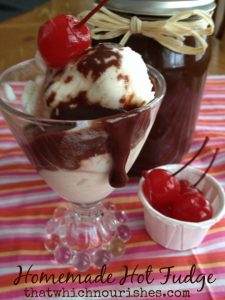 Homemade Hot Fudge -- Rich, decadent chocolatey goodness made in minutes with staple pantry ingredients. Rumored to cure PMS, crabbiness, and awful days, this will be the only chocolate you need | thatwhichnourishes.com