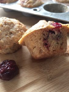 Cherry Oat Muffins -- Hearty oat muffins, studded with whole tart cherries and a hint of almond extract, these make the perfect snack. | thatwhichnourishes.com