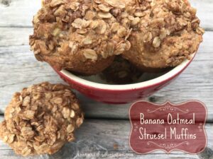 Banana Oatmeal Streusel Muffins -- soft and flavorful banana muffins packed with oatmeal and spice and blanketed by a sweet, crumbly streusel topping made with oats, butter, and brown sugar. | thatwhichnourishes.com