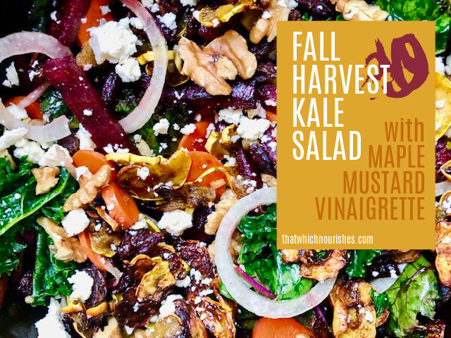 Fall Harvest Salad -- A gorgeous Fall salad celebrating local ingredients in a non-fussy way, featuring kale, beets, and squash in a perfect balance of sweet and savory. | thatwhichnourishes.com