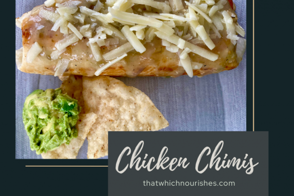 Chicken Chimis -- Ready in no time, these crispy chimes are filled with savory chicken, cream cheese and spice and drizzled with creamy sauce | thatwhichnourishes.com