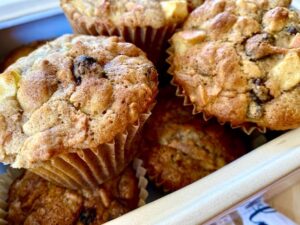 Apple Bran Muffins --Loaded with all nourishing and yummy things like apples, raisins, carrots, and buttermilk, these super moist muffins are hearty and filling and perfectly sweet. | thatwhichnourishes.com
