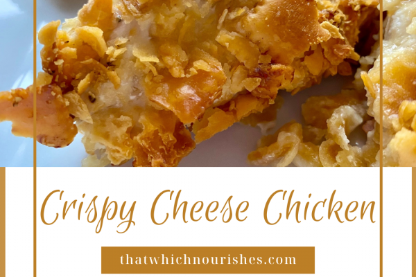 Crispy Cheese Chicken -- Moist and juicy chicken tenders coated with a buttery cheese cracker coating and baked to crispy perfection. This is a simple yet fantastic way to serve chicken that everyone loves! | thatwhichnourishes.com