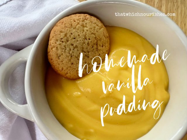 Homemade Vanilla Pudding -- Thick, rich, and creamy and loaded with vanilla flavor, this homemade vanilla pudding will change the way you think of this creamy dessert. | thatwhichnourishes.com
